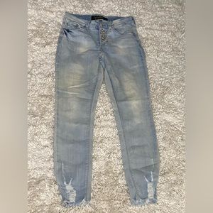 Distressed jeans